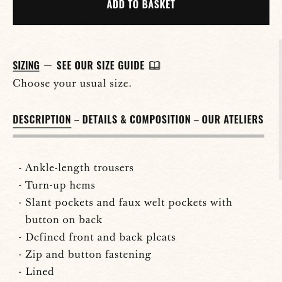 Sezane damon trousers 34/2. Excellent condition. - Picture 2 of 16